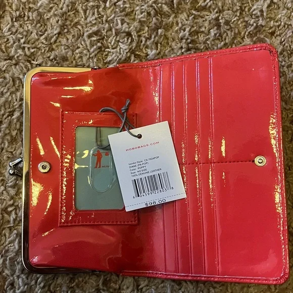 HOBO Shiny Red Clutch - Picture 2 of 8